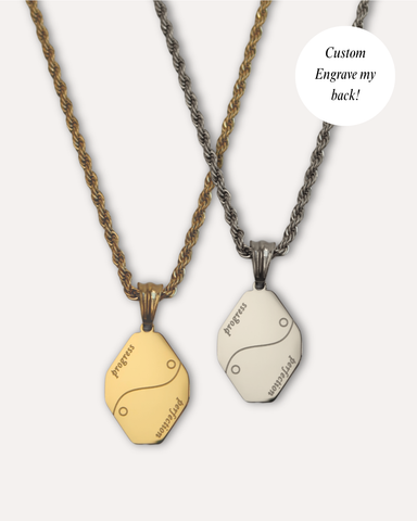 The Progress Affirmation Necklace - Unisex