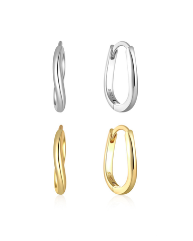 Milky Way Sterling Silver Hoops 9mm