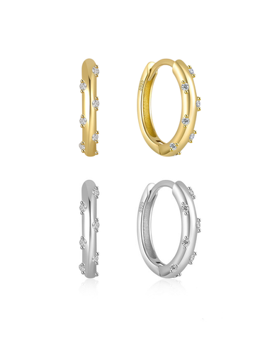 Galaxy Sterling Silver Hoops 10mm