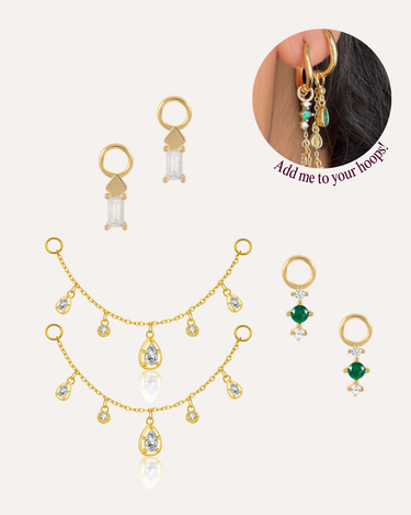 Emerald Elegance Earring Charm Kit - Esah and Co