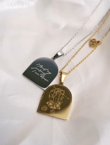 I AM CANCER ZODIAC AFFIRMATION NECKLACE - Esah and Co