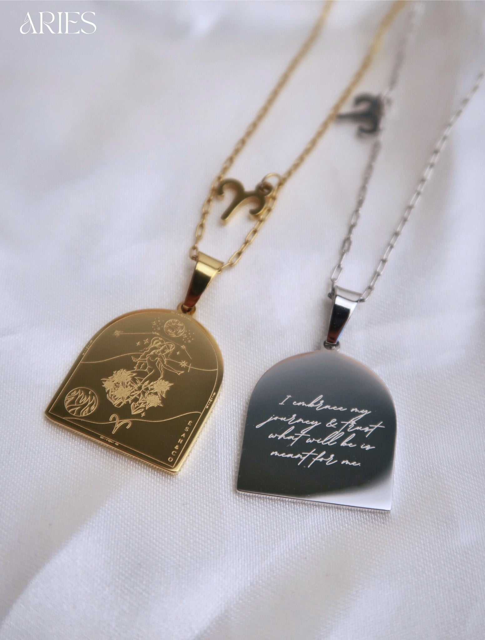 Aries zodiac necklace discount