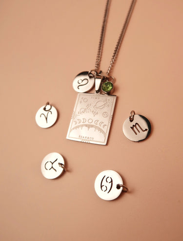SILVER ZODIAC STAINLESS STEEL CHARM - Esah and Co