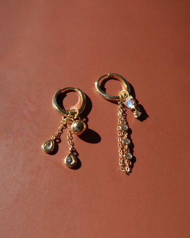 Milky Way Sterling Silver Hoops 9mm - Esah and Co