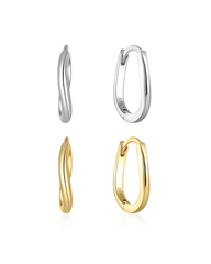 Milky Way Sterling Silver Hoops 9mm