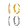 Starlight Sterling Silver Hoops 9mm - Esah and Co