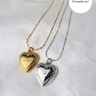 VIENNA LARGE CUSTOM ENGRAVED HEART LOCKET NECKLACE - Esah and Co