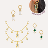 Emerald Elegance Earring Charm Kit - Esah and Co