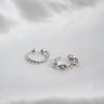 Textured Silver Ear Cuff - Esah and Co