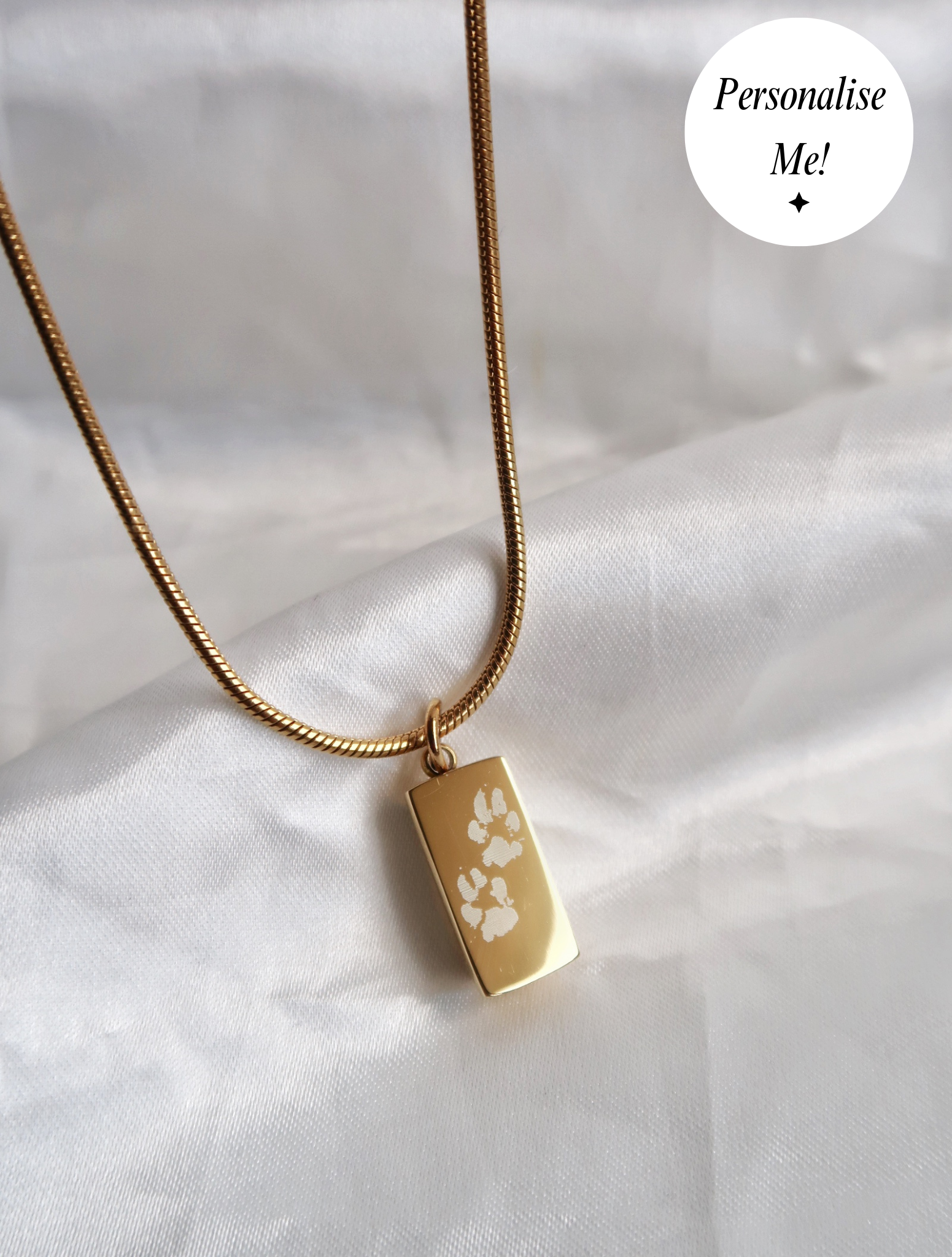 THE TATUM CUSTOM ENGRAVED NECKLACE - Esah and Co