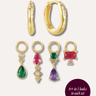 The Colour Pop Sterling Hoops and Charms Set - Esah and Co