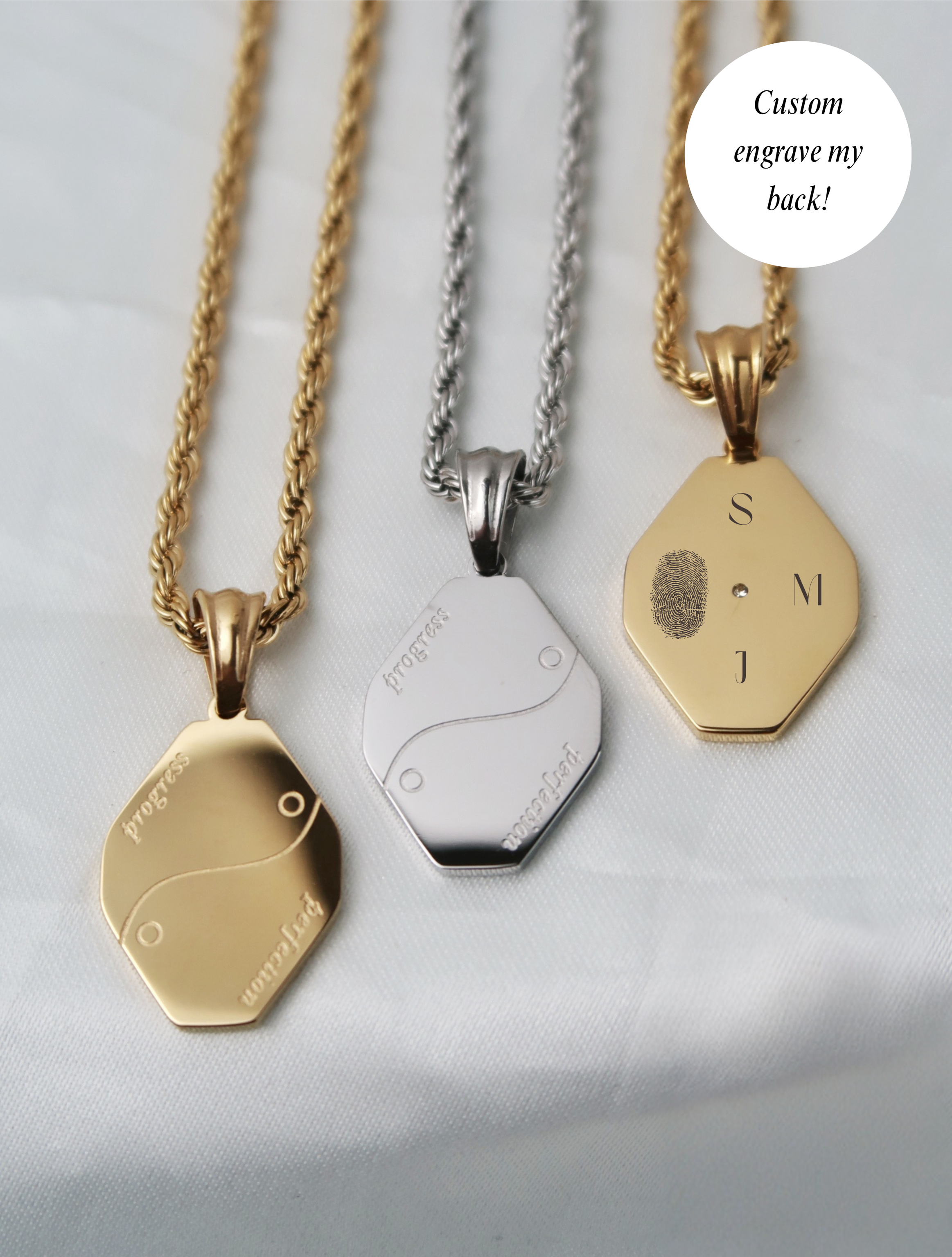 The Progress Affirmation Necklace - Unisex - Esah and Co