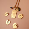 GOLD ZODIAC STAINLESS STEEL CHARM - Esah and Co