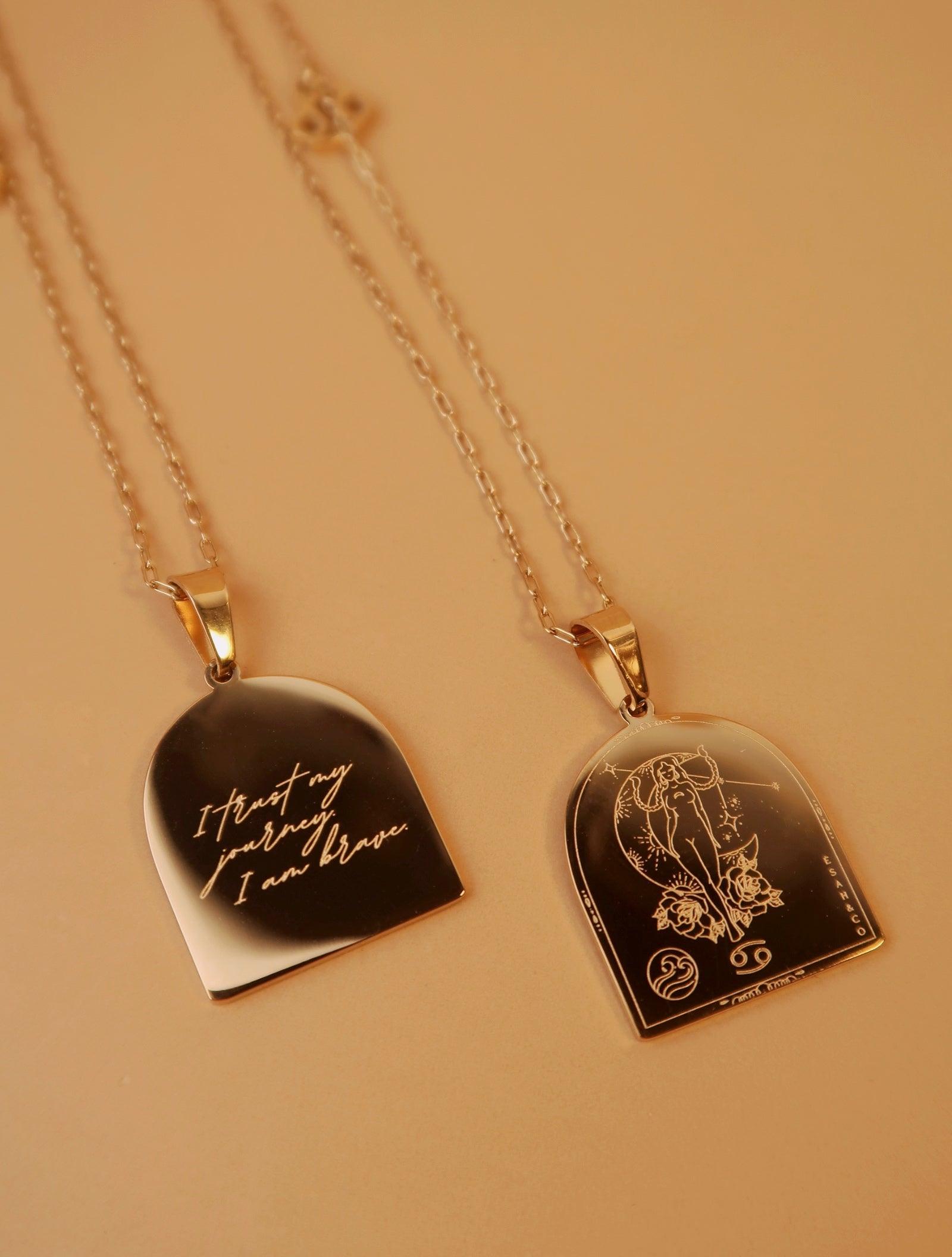 I AM CANCER ZODIAC AFFIRMATION NECKLACE - Esah and Co