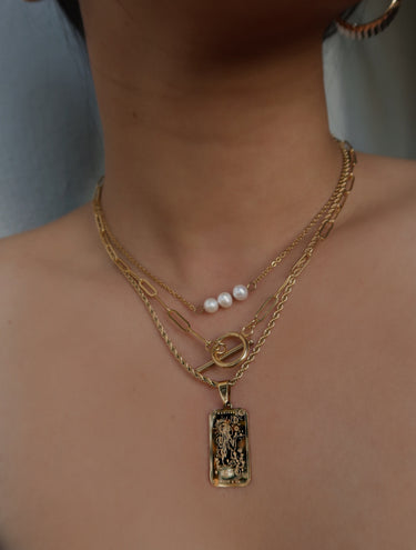 MANIFEST AFFIRMATION GOLD PENDANT NECKLACE - Esah and Co