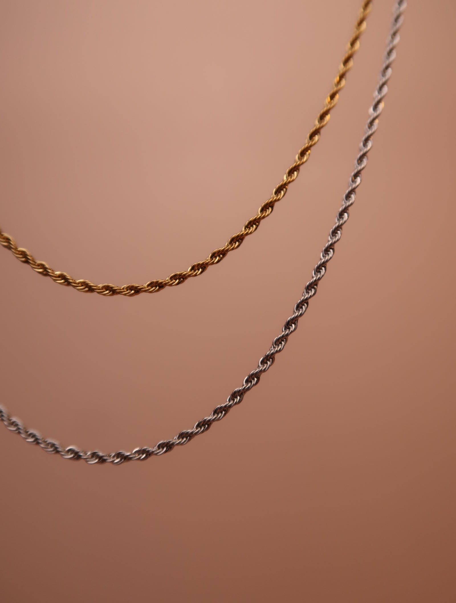 CYNTHIA STAINLESS STEEL ROPE CHAIN NECKLACE - Esah and Co