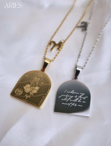 I AM ARIES ZODIAC AFFIRMATION NECKLACE (Last Restock)