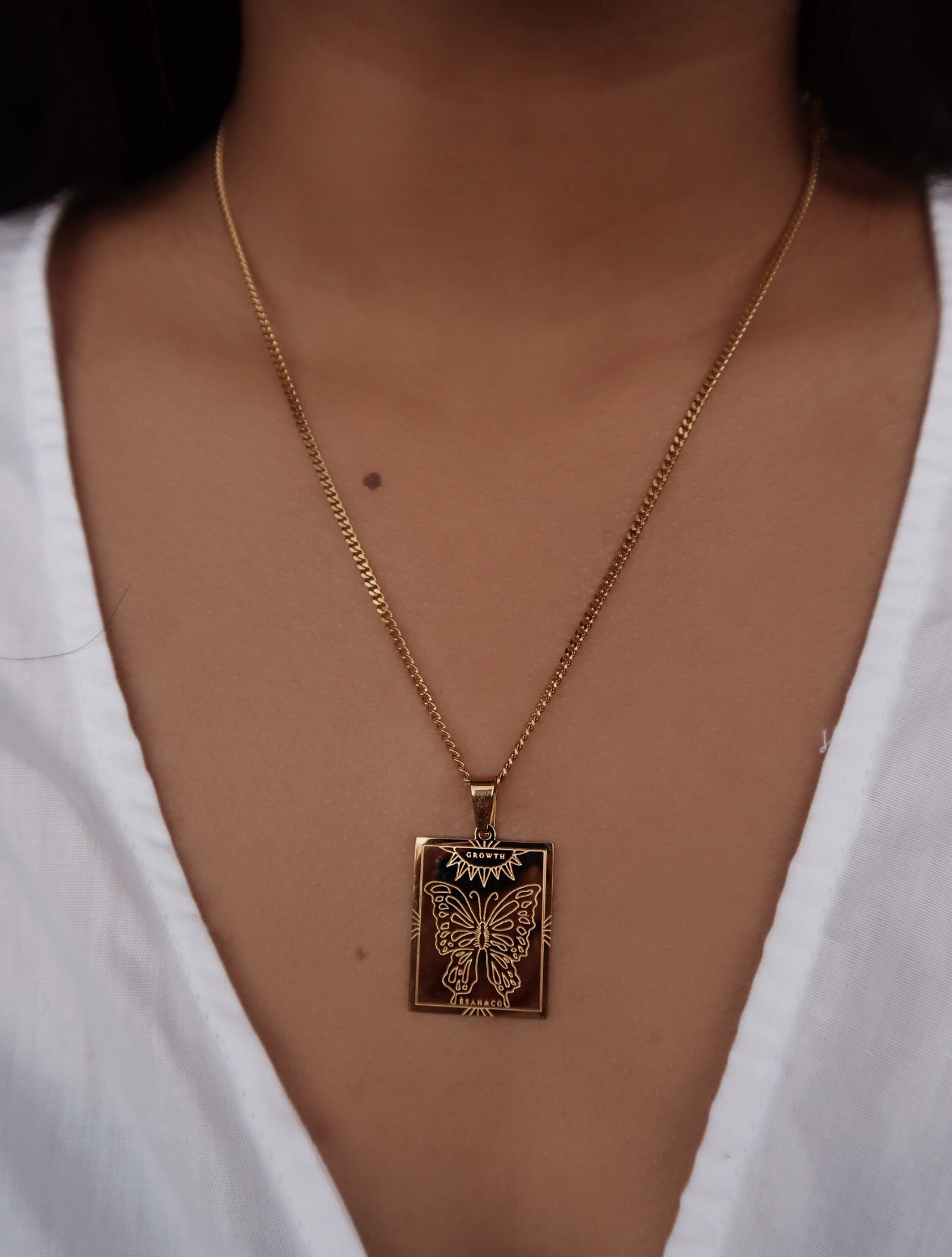 GROWTH Affirmation Pendant Necklace - Esah and Co
