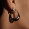 LILA SILVER HOOPS - Esah and Co