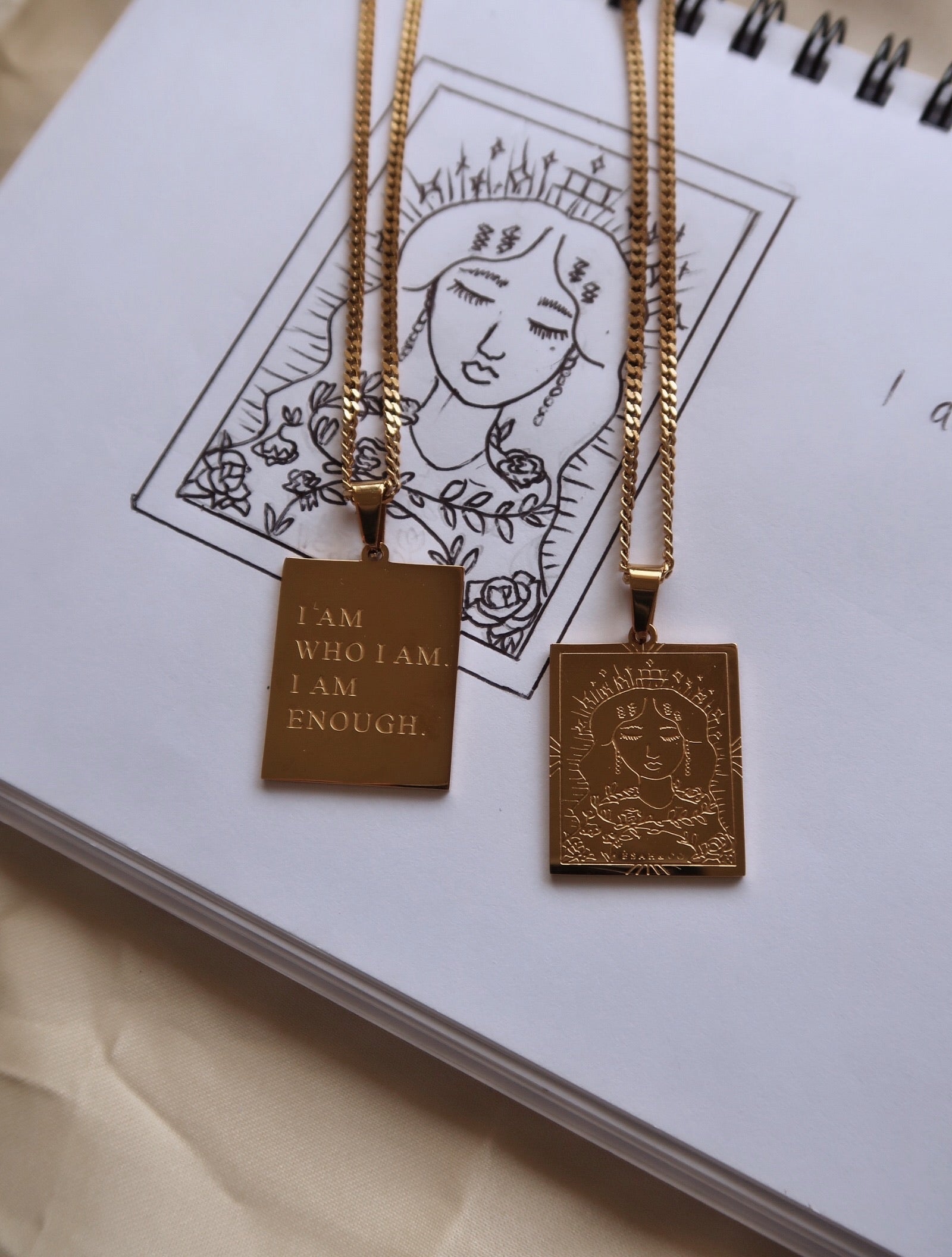 THE EMPRESS Affirmation Pendant Necklace - Esah and Co