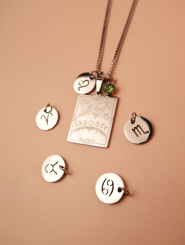 SILVER ZODIAC STAINLESS STEEL CHARM